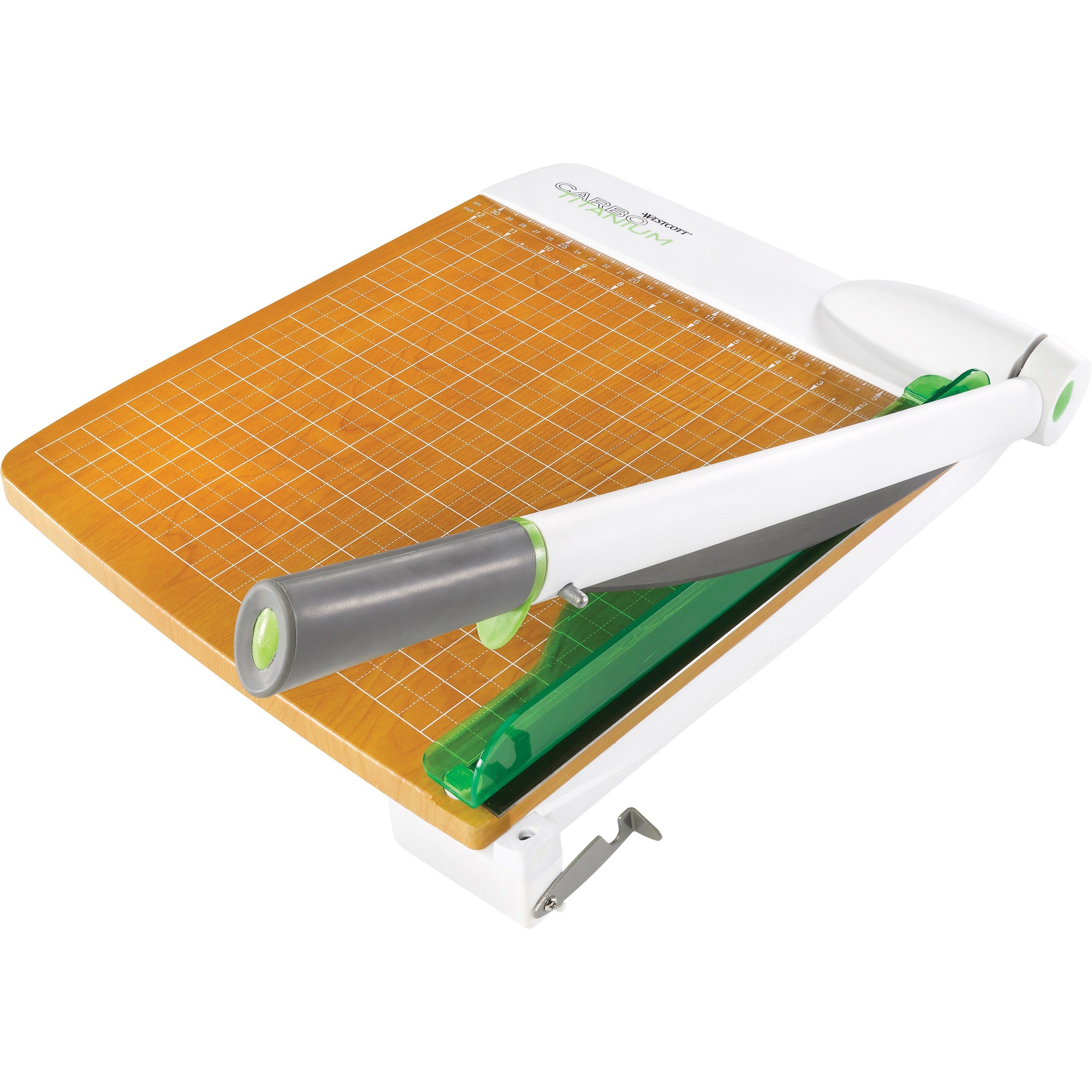 CarboTitanium Guillotine Paper Trimmer, 30 Sheets, 18" Cut Length, Metal/Wood Composite Base, 18 x 28