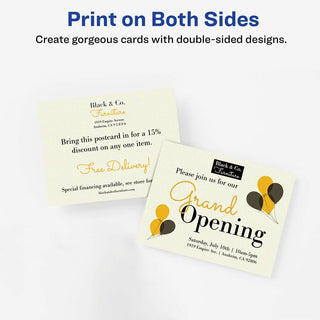 Printable Postcards, Inkjet/Laser, 74 lb, 4.25 x 5.5, Ivory, 100 Cards, 4 Cards/Sheet, 25 Sheets/Box