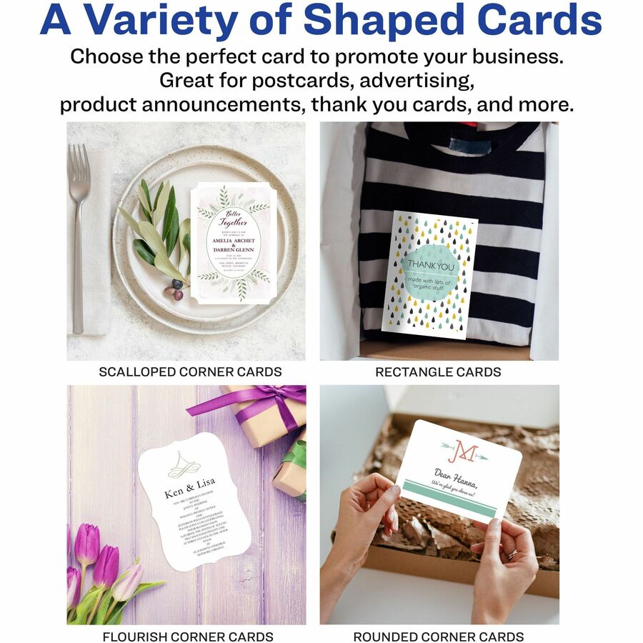 Printable Postcards, Inkjet/Laser, 74 lb, 4.25 x 5.5, Ivory, 100 Cards, 4 Cards/Sheet, 25 Sheets/Box