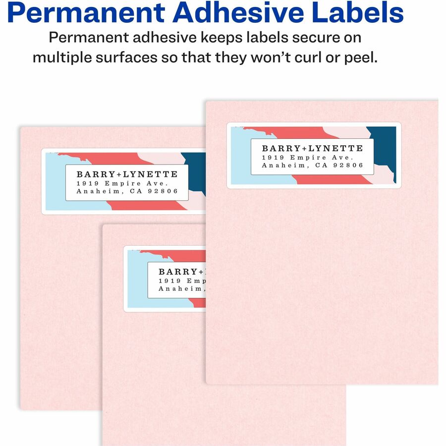Glossy Clear Easy Peel Mailing Labels w/ Sure Feed Technology, Inkjet/Laser Printers, 0.66 x 1.75, 60/Sheet, 10 Sheets/PK