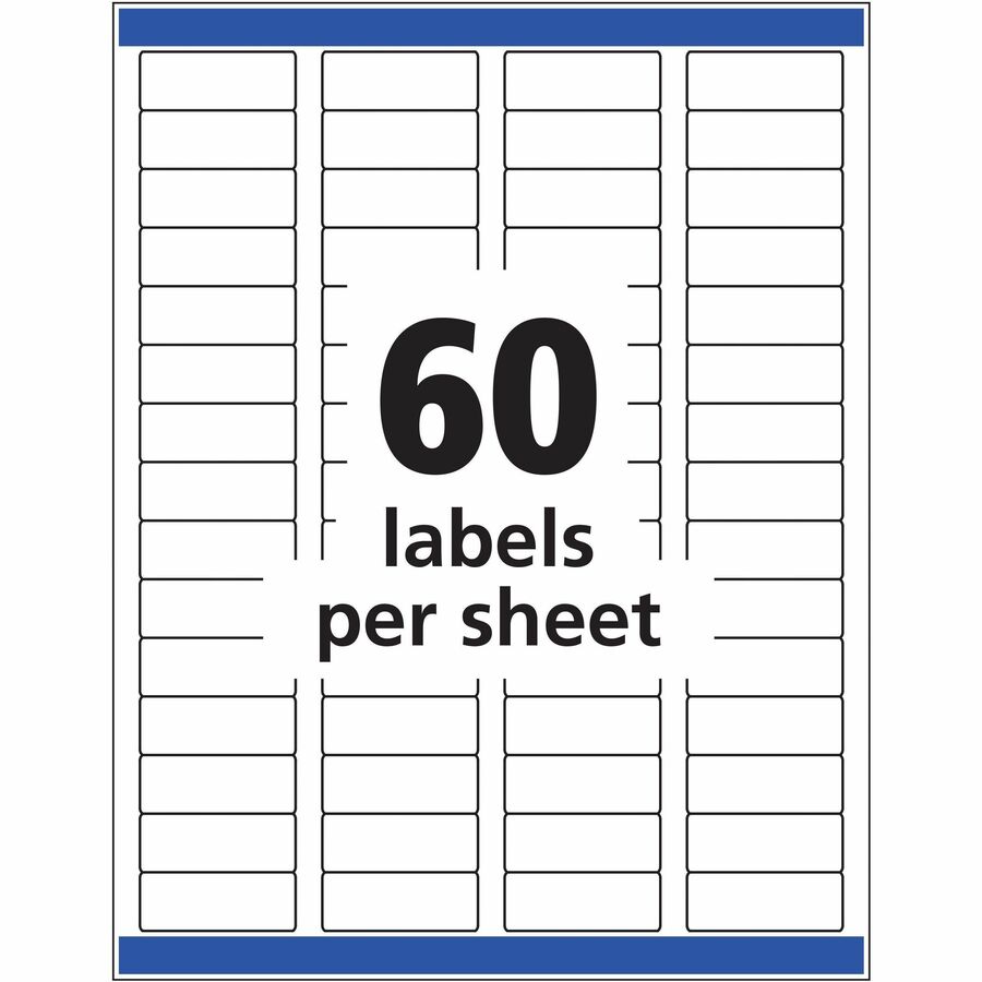 Glossy Clear Easy Peel Mailing Labels w/ Sure Feed Technology, Inkjet/Laser Printers, 0.66 x 1.75, 60/Sheet, 10 Sheets/PK