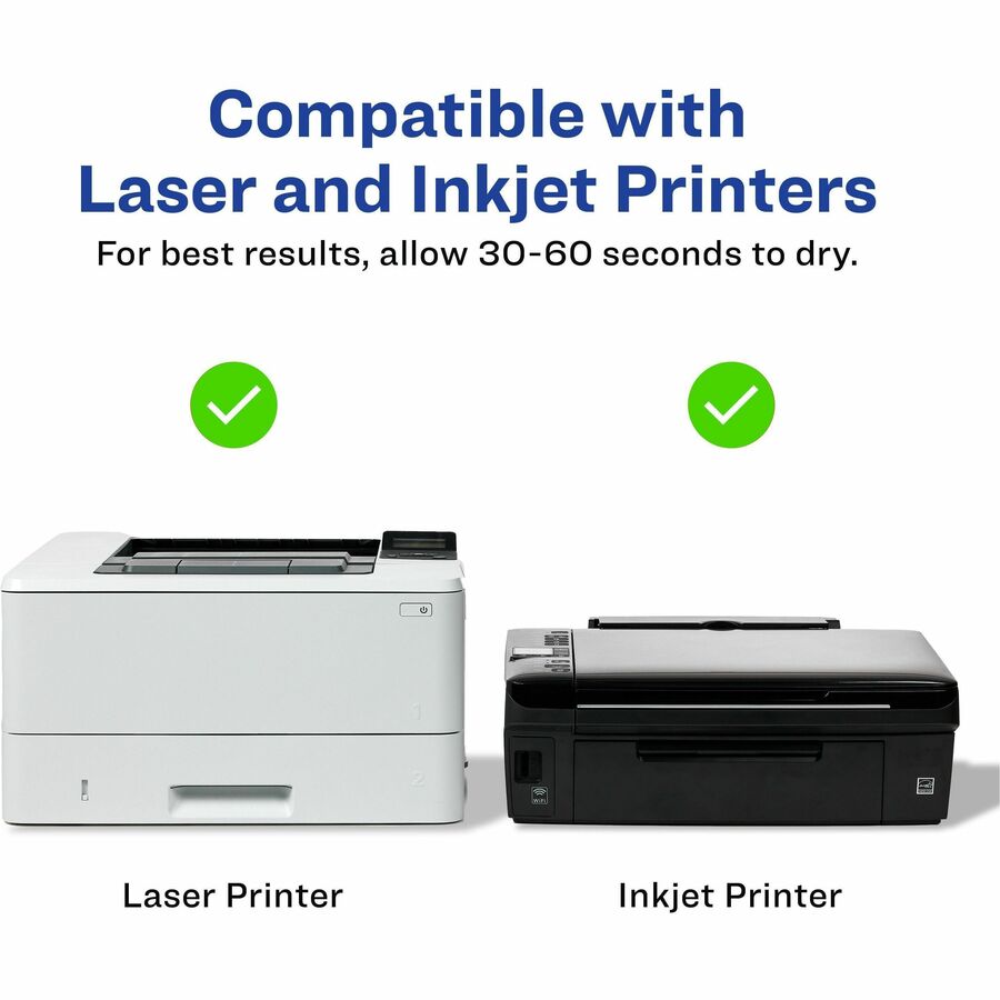 Glossy White Easy Peel Mailing Labels w/ Sure Feed Technology, Laser Printers, 2 x 4, White, 10/Sheet, 25 Sheets/Pack