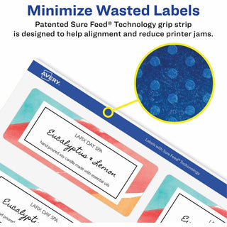 Glossy White Easy Peel Mailing Labels w/ Sure Feed Technology, Laser Printers, 2 x 4, White, 10/Sheet, 25 Sheets/Pack