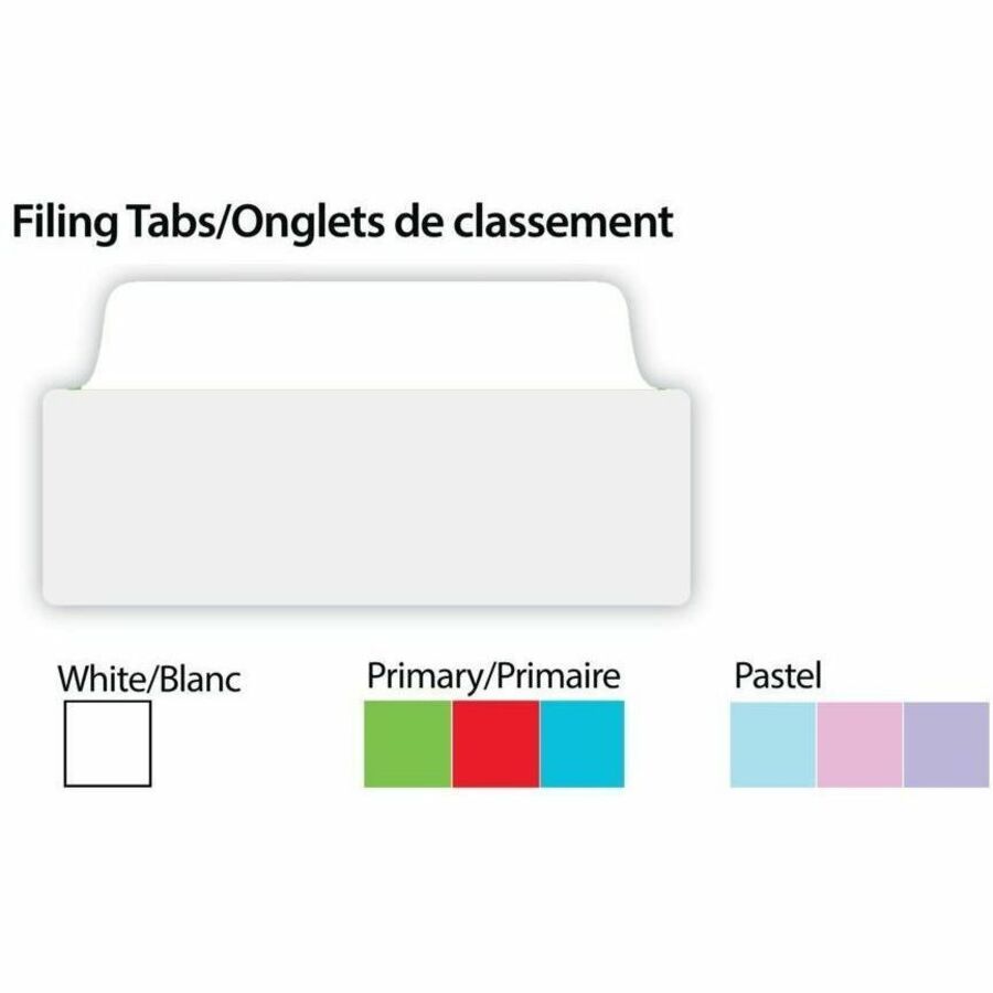 Ultra Tabs Repositionable Tabs, Wide and Slim: 3" x 1.5", 1/3-Cut, White, 24/Pack