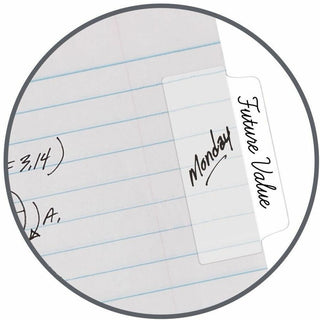 Ultra Tabs Repositionable Tabs, Wide and Slim: 3" x 1.5", 1/3-Cut, White, 24/Pack