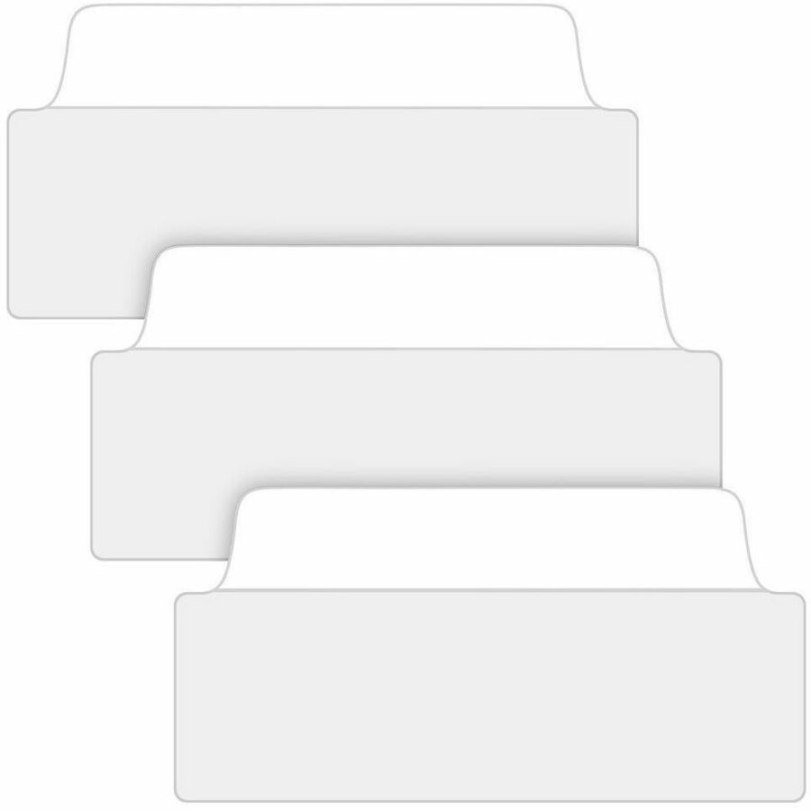 Ultra Tabs Repositionable Tabs, Wide and Slim: 3" x 1.5", 1/3-Cut, White, 24/Pack