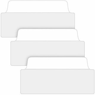 Ultra Tabs Repositionable Tabs, Wide and Slim: 3" x 1.5", 1/3-Cut, White, 24/Pack