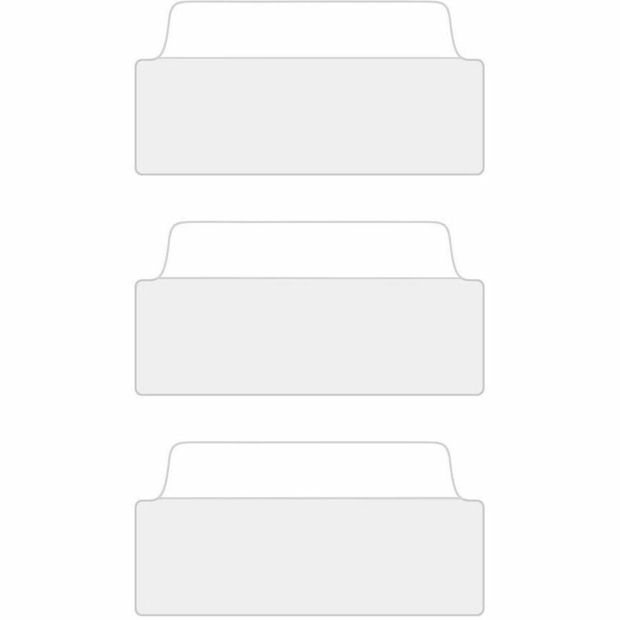 Ultra Tabs Repositionable Tabs, Wide and Slim: 3" x 1.5", 1/3-Cut, White, 24/Pack