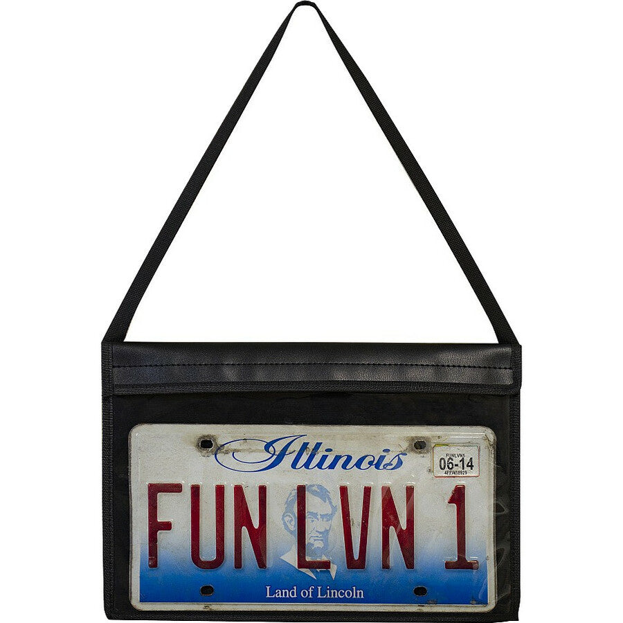 1-Pocket Shop Ticket Holder w/Strap and Black Stitching, 75-Sheet, 9 x 12