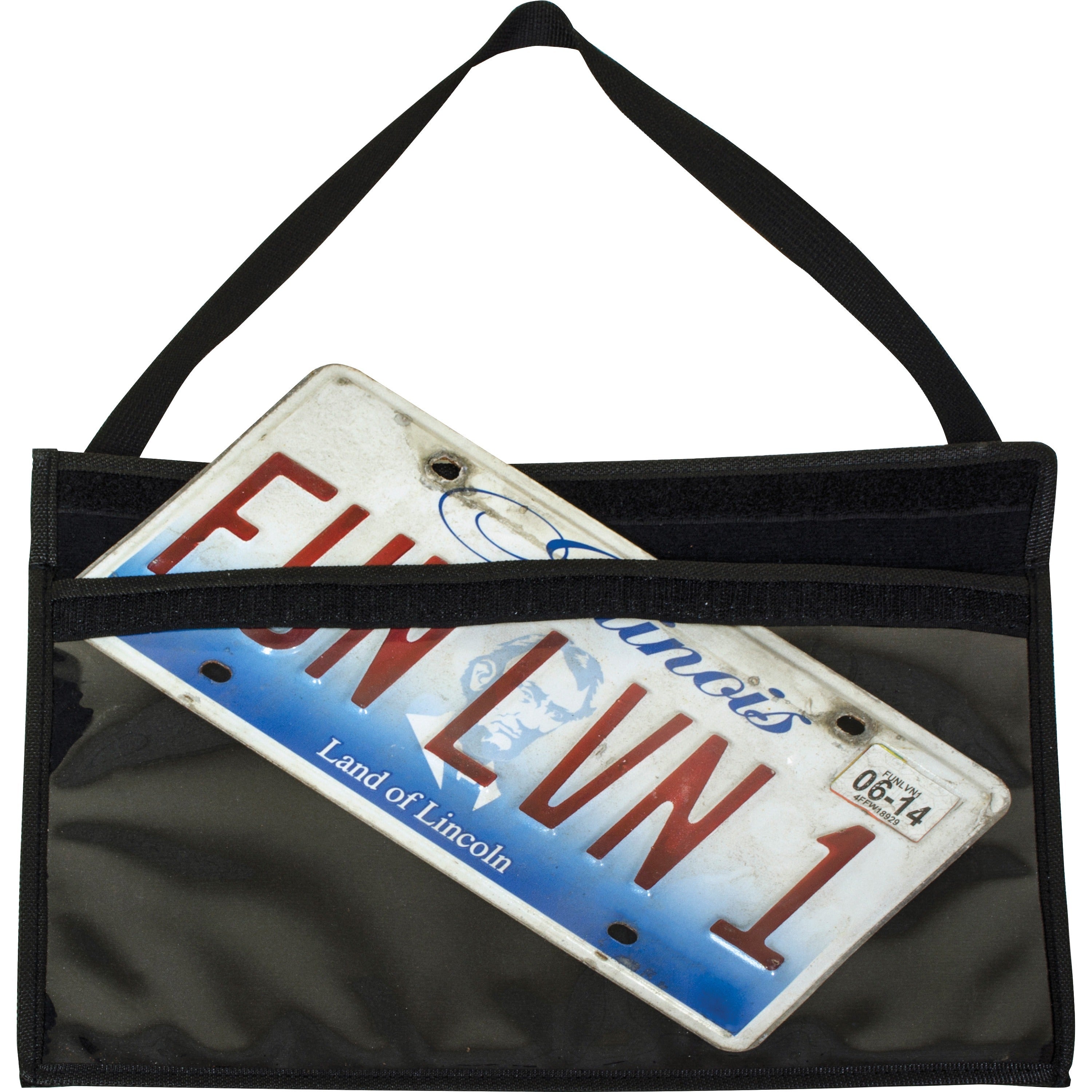 1-Pocket Shop Ticket Holder w/Strap and Black Stitching, 75-Sheet, 9 x 12