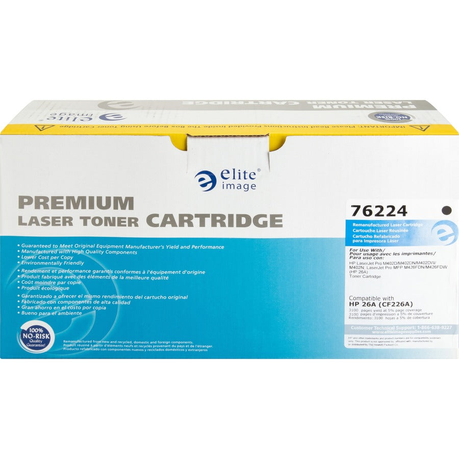 Elite Image Laser Toner Cartridge - Alternative for HP 26A (CF226A) - Black - 1 Each - 3100 Pages