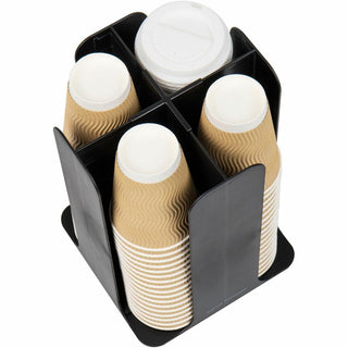 Mind Reader Totem Breakroom Cup/Lid Holder - 80 Cup Capacity - Black - 1 Each