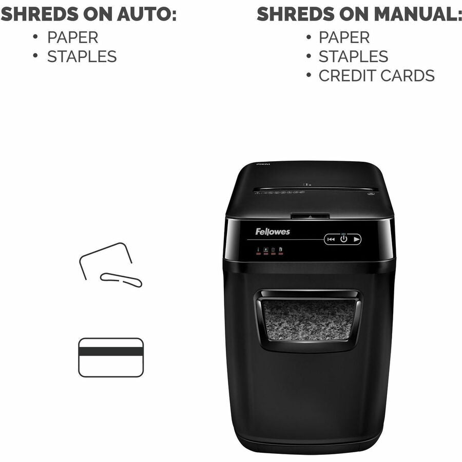 AutoMax 200M Auto Feed Micro-Cut Shredder, 200 Auto/10 Manual Sheet Capacity