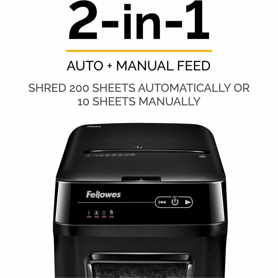 AutoMax 200M Auto Feed Micro-Cut Shredder, 200 Auto/10 Manual Sheet Capacity