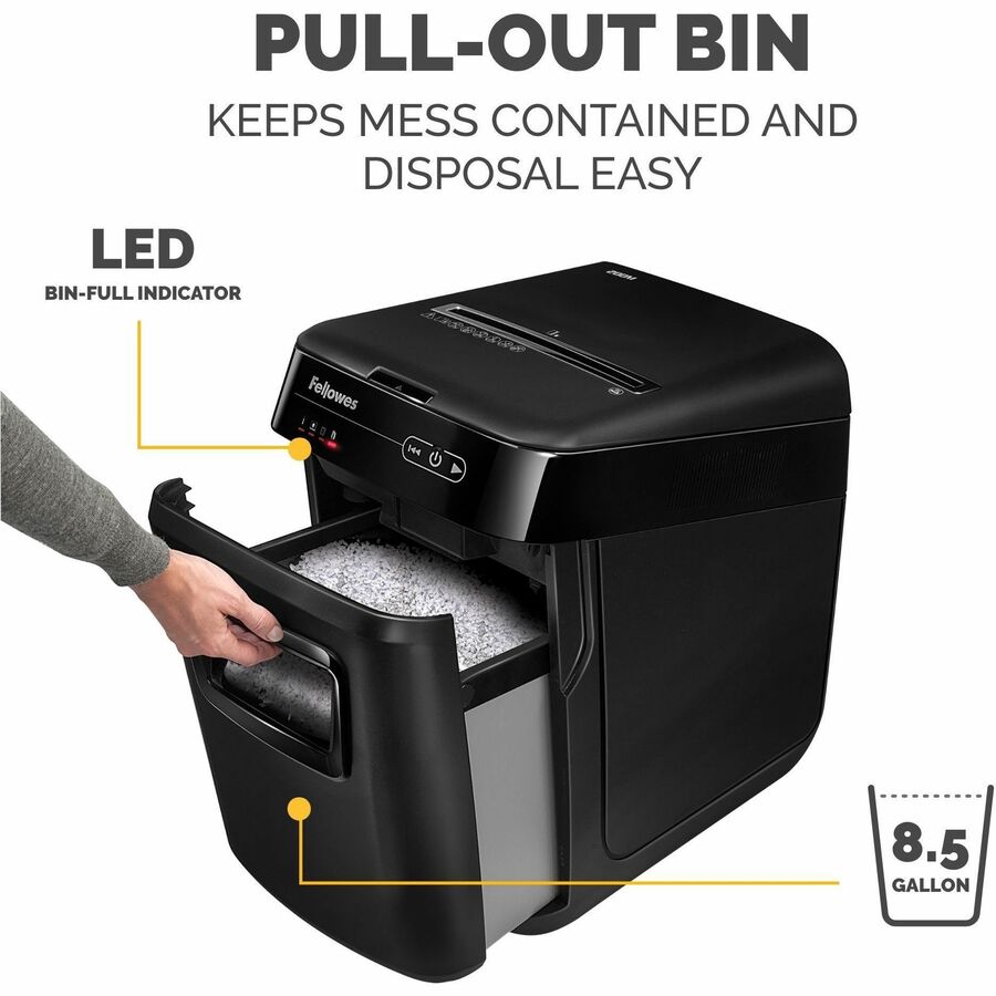 AutoMax 200M Auto Feed Micro-Cut Shredder, 200 Auto/10 Manual Sheet Capacity