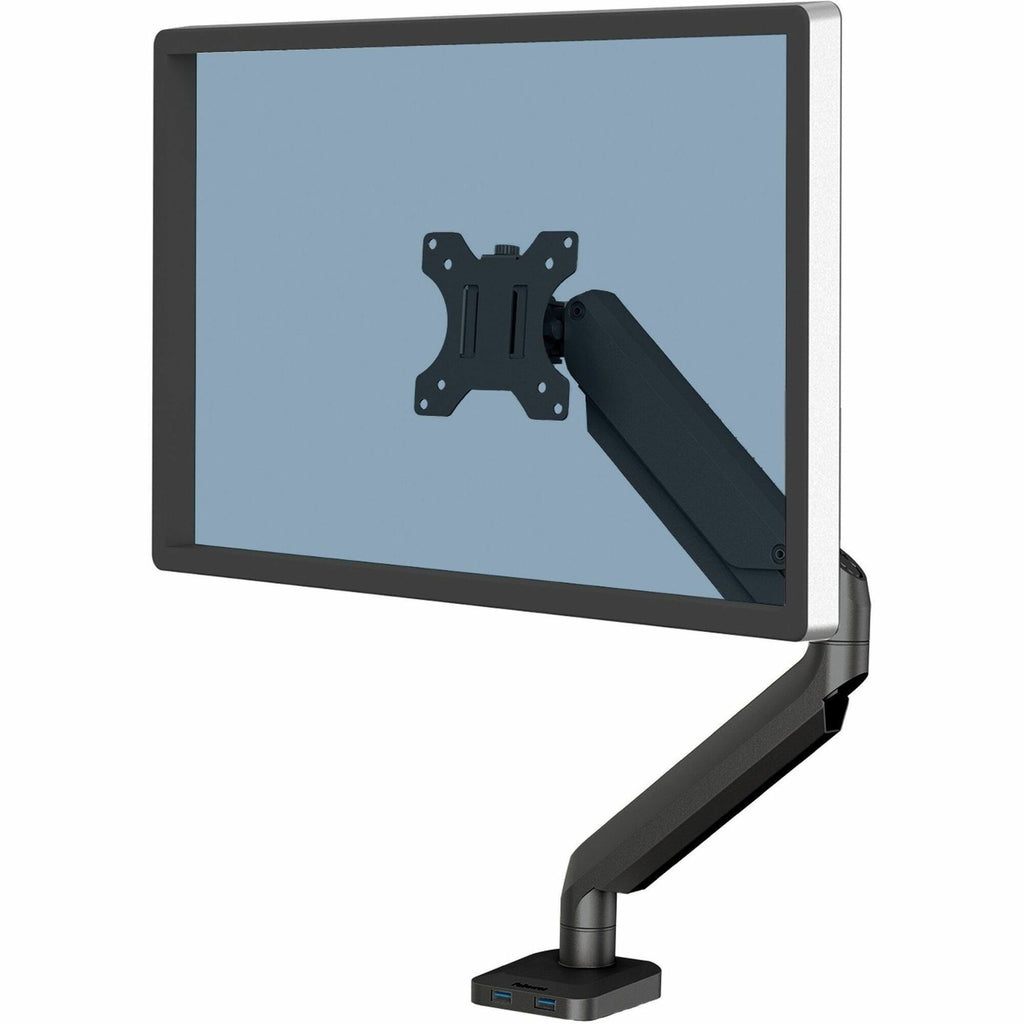 Platinum Series Single Monitor Arm, For 30" Monitors, 360 deg Rotation, 180 deg Tilt, 360 deg Pan, Black, Supports 20 lb