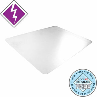 Desktex Anti-Static Desk Pad - 20" x 36" - Rectangular - 20" Width x 0.03000" DepthClear Backing - Vinyl - Clear - TAA Compliant