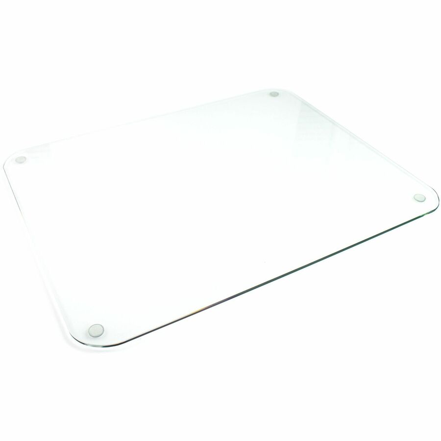 Desktex Glass Desk Pad - 19" x 24" - Clear Rectangular Glass Desk Pad - 24" L x 19" W x 0.2" D