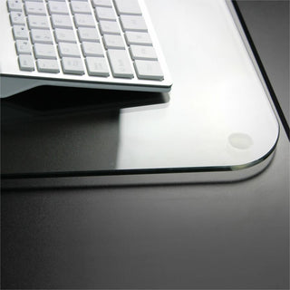 Desktex Glass Desk Pad - 19" x 24" - Clear Rectangular Glass Desk Pad - 24" L x 19" W x 0.2" D