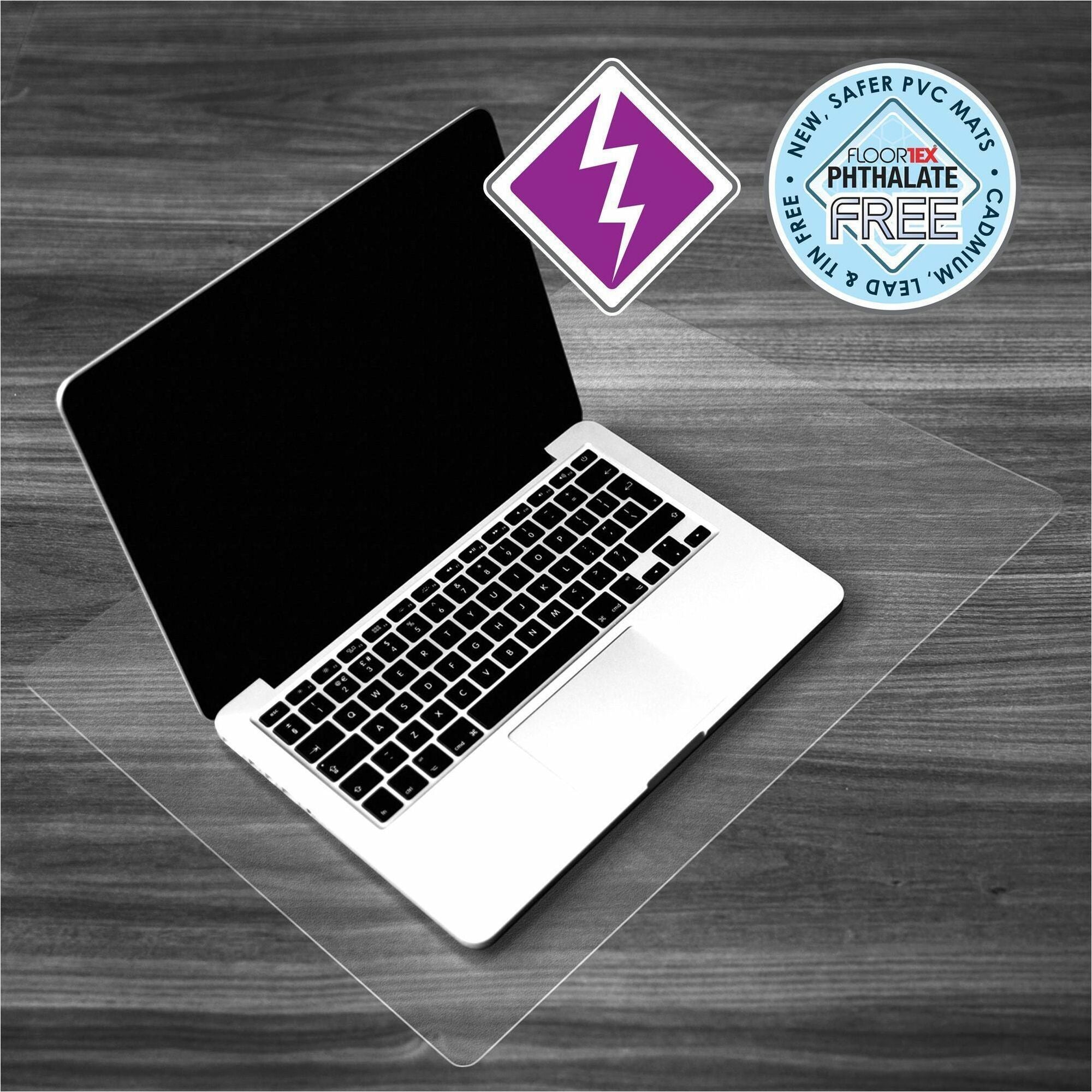 Desktex Anti-Static Desk Pad - 19" x 24" - Clear vinyl desk mat with an anti-static additive to protect your computer equipment from damage by attracting harmful dust away from your laptop by dissipating static electricity