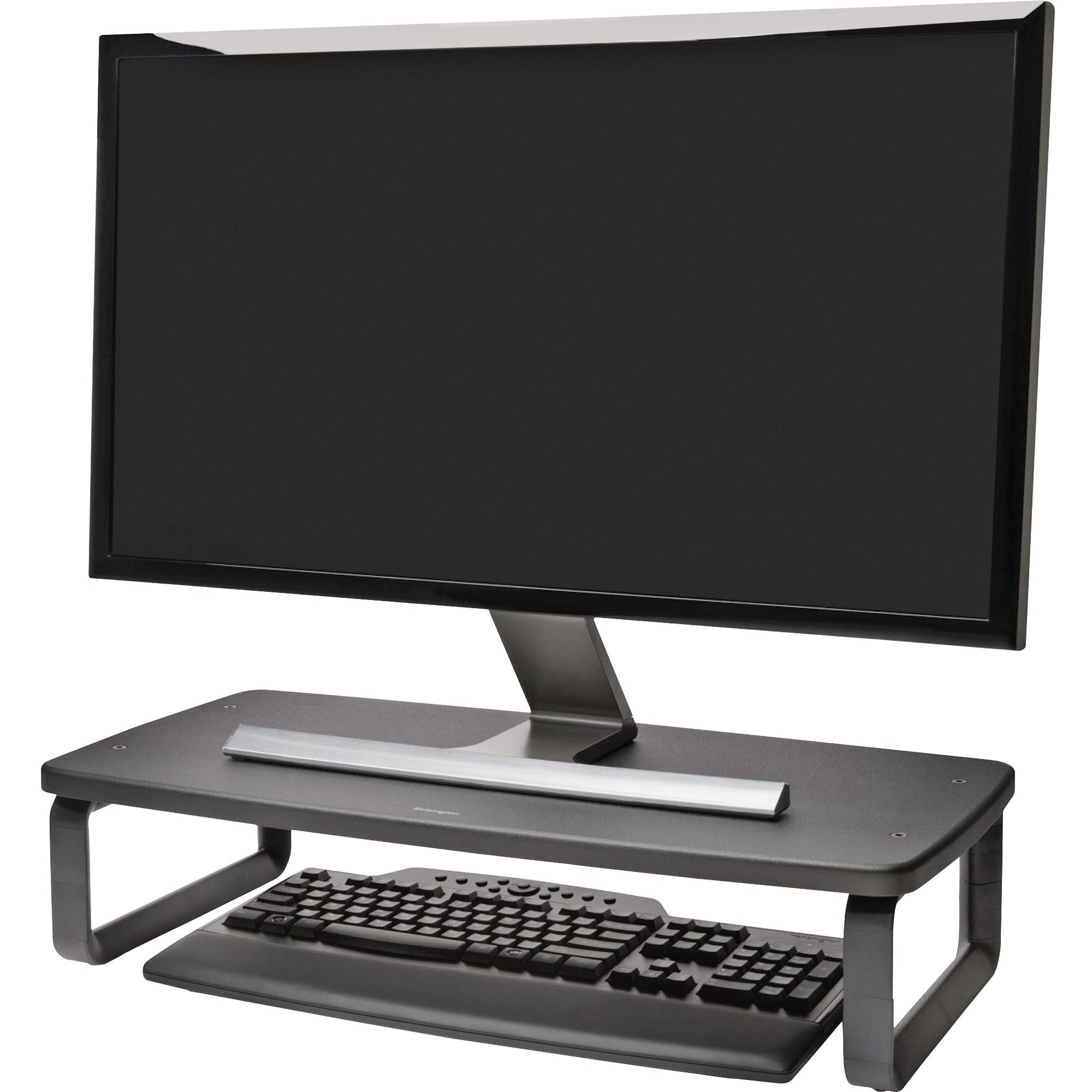 kensington-smartfit-extra-wide-monitor-stand-up-to-27-screen-support-39-lb-load-capacity-flat-panel-display-type-supported-2-height-x-24-width-x-118-depth-black-sturdy_kmw52797 - 2