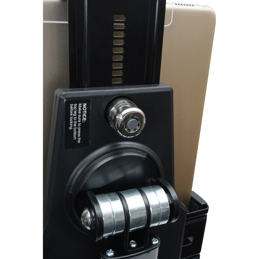 kantek-floor-mount-tablet-kiosk-stand-up-to-101-screen-support-465-height-x-174-width-floor-steel-black-silver-aluminum-locking-system_ktkts960 - 2