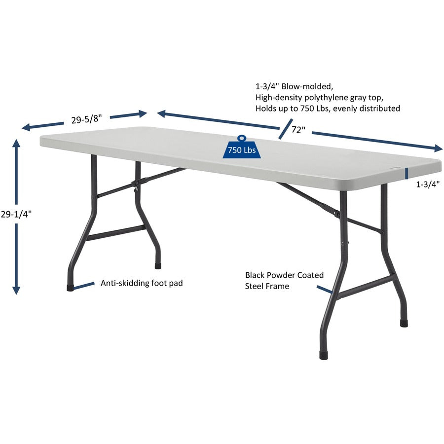 lorell-extra-capacity-ultra-lite-folding-table-for-table-toplight-gray-top-dark-gray-base-750-lb-capacity-x-72-table-top-width-x-30-table-top-depth-2925-height-gray-1-each_llr12347 - 8