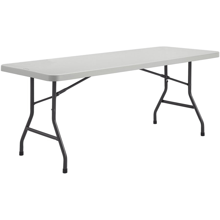 Lorell Extra-Capacity Ultra-Lite Folding Table - For - Table TopLight Gray Top - Dark Gray Base - 750 lb Capacity x 96" Table Top Width x 30" Table Top Depth - 29.25" Height - Gray - 1 Each