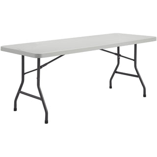 Lorell Extra-Capacity Ultra-Lite Folding Table - For - Table TopLight Gray Top - Dark Gray Base - 750 lb Capacity x 96" Table Top Width x 30" Table Top Depth - 29.25" Height - Gray - 1 Each