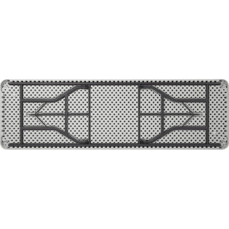 Lorell Extra-Capacity Ultra-Lite Folding Table - For - Table TopLight Gray Top - Dark Gray Base - 750 lb Capacity x 96" Table Top Width x 30" Table Top Depth - 29.25" Height - Gray - 1 Each