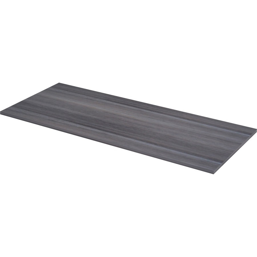 Lorell Relevance Series Charcoal Laminate Office Furniture - 72" x 30" Table Top - Straight Edge - Material: Polyvinyl Chloride (PVC) Edge - Finish: Charcoal, Laminate