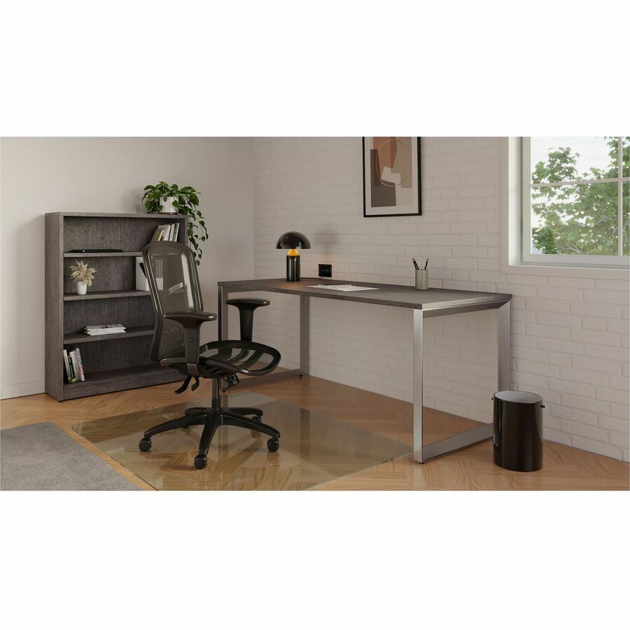 Lorell Relevance Series Charcoal Laminate Office Furniture - 72" x 30" Table Top - Straight Edge - Material: Polyvinyl Chloride (PVC) Edge - Finish: Charcoal, Laminate