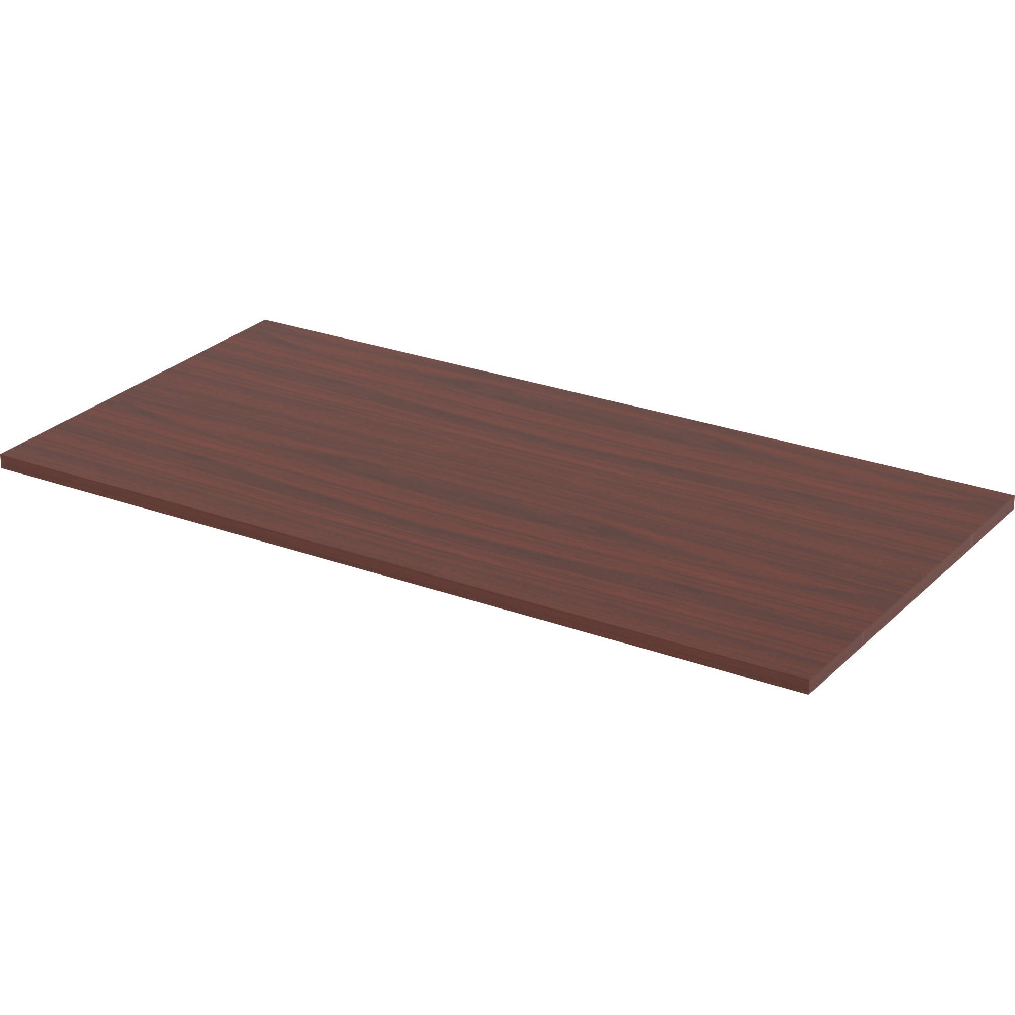 lorell-relevance-series-tabletop-599-x-295-x-1-table-top-straight-edge-finish-mahogany-laminate_llr16200 - 2