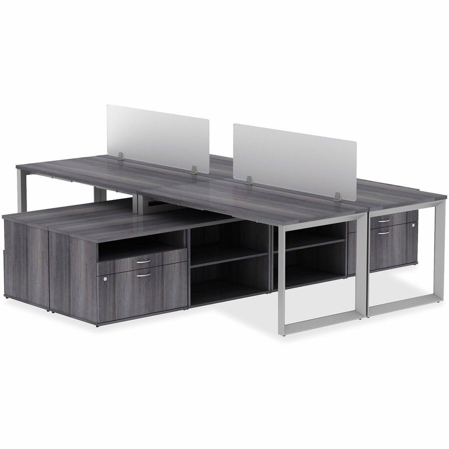 Lorell Relevance Series Charcoal Laminate Office Furniture - 60" x 30" Table Top - Straight Edge - Material: Polyvinyl Chloride (PVC) Edge - Finish: Charcoal, Laminate