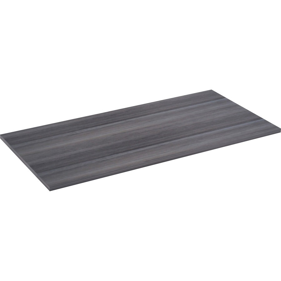 Lorell Relevance Series Charcoal Laminate Office Furniture - 60" x 30" Table Top - Straight Edge - Material: Polyvinyl Chloride (PVC) Edge - Finish: Charcoal, Laminate