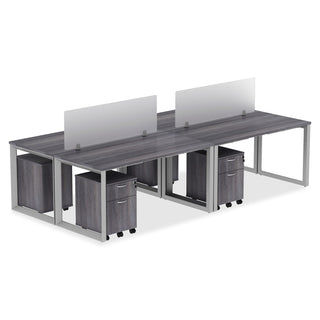 Lorell Relevance Series Charcoal Laminate Office Furniture - 60" x 30" Table Top - Straight Edge - Material: Polyvinyl Chloride (PVC) Edge - Finish: Charcoal, Laminate
