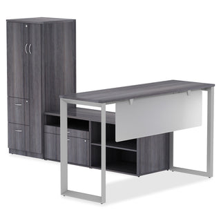 Lorell Relevance Series Tabletop - 59.9" x 23.6" x 1" Table Top - Straight Edge - Finish: Charcoal, Laminate