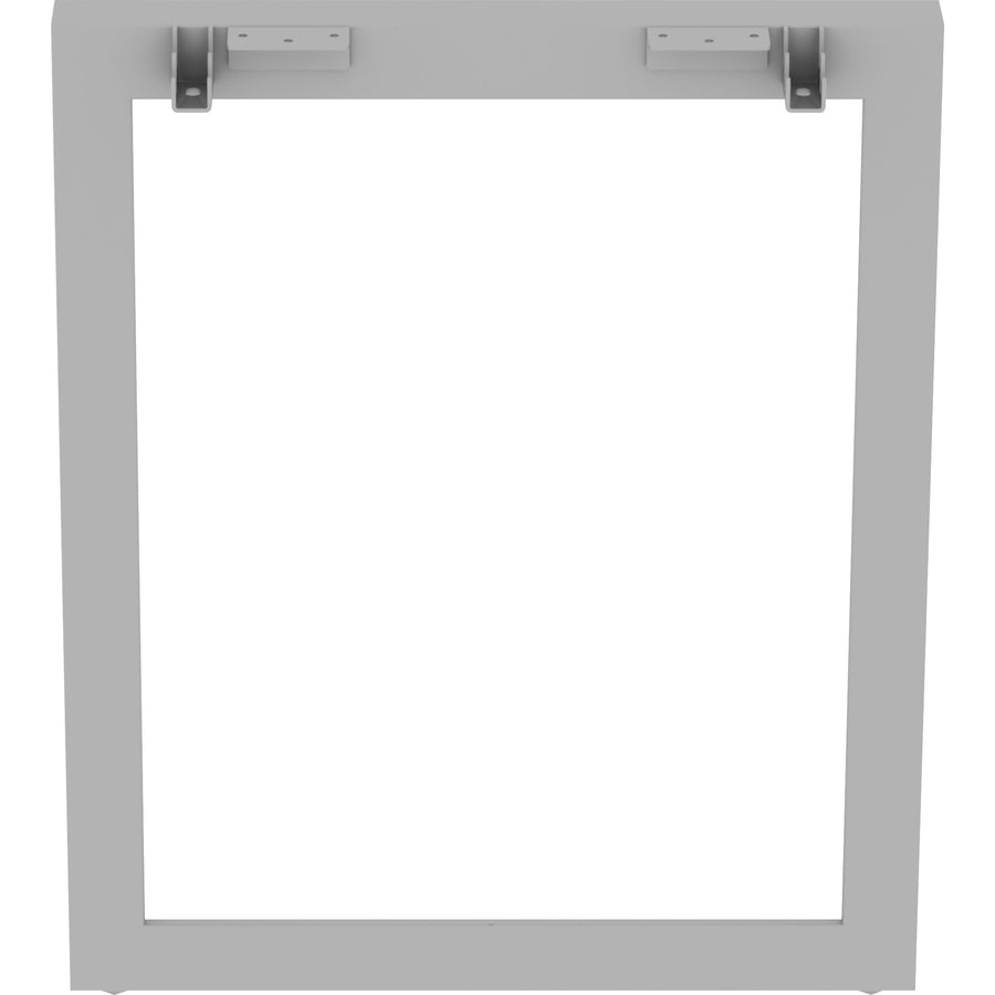 Lorell Relevance Series Desk-height Side Leg Frame - 28.5"23.3" - Finish: Silver
