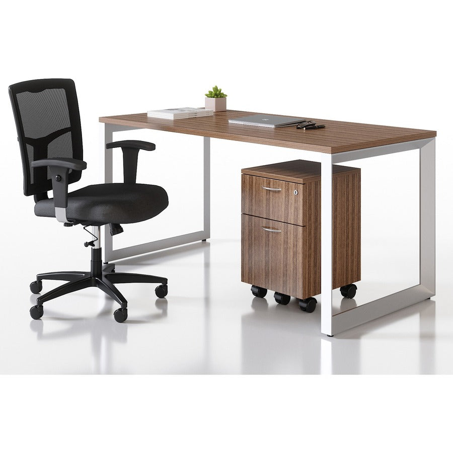 Lorell Relevance Series Desk-height Side Leg Frame - 28.5"29.1" - Finish: Silver