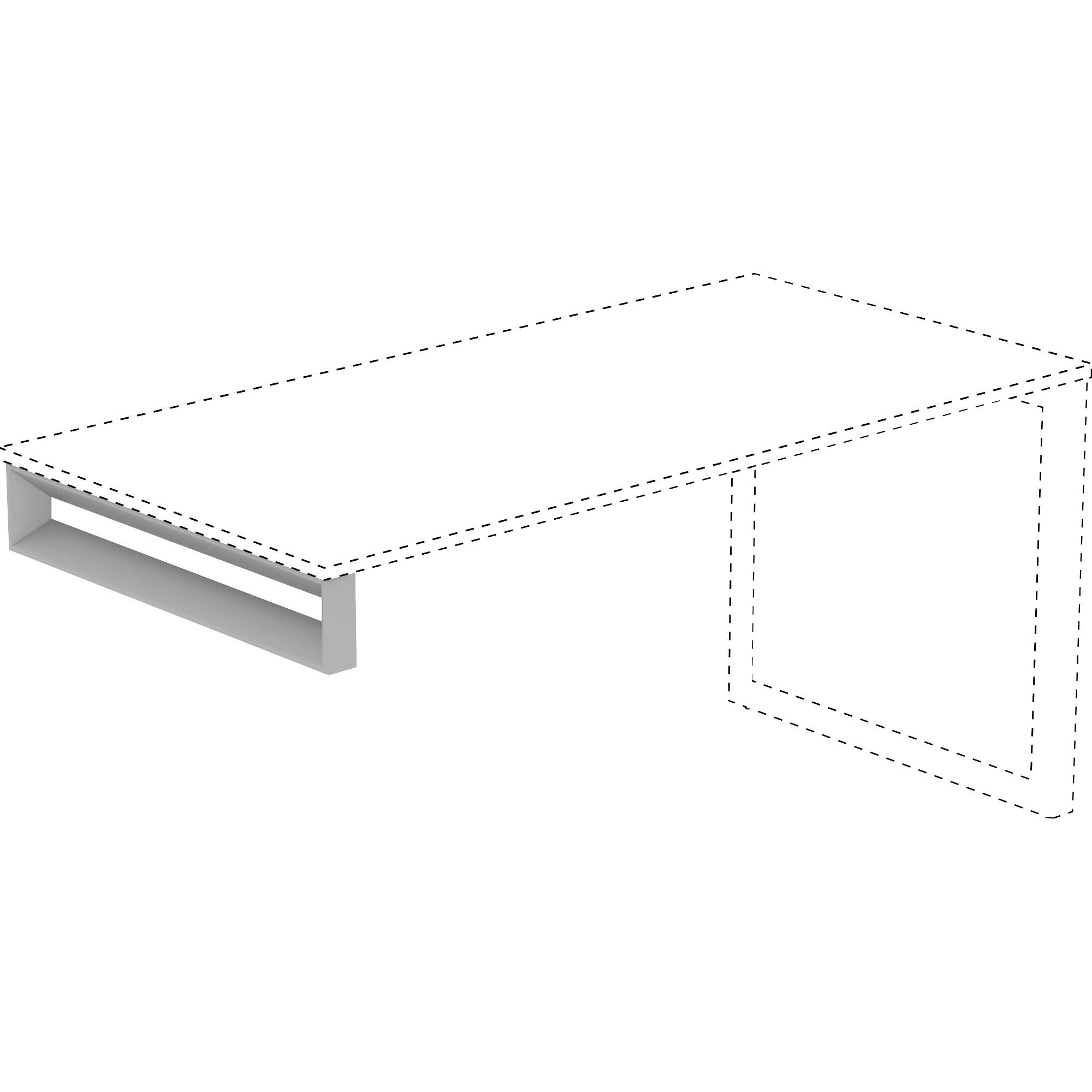 Lorell Relevance Series Short Side Leg Frame - 23.1"5.3" - Finish: Silver