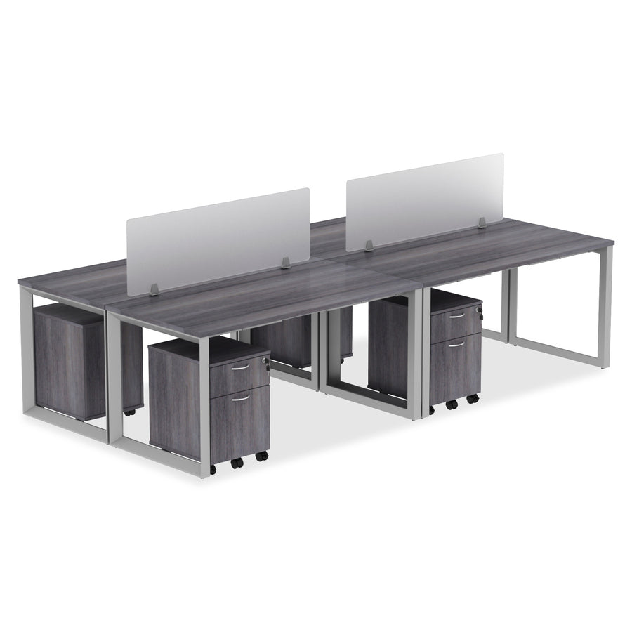Lorell Adjustable Crossbar Set - 67" Width - Silver