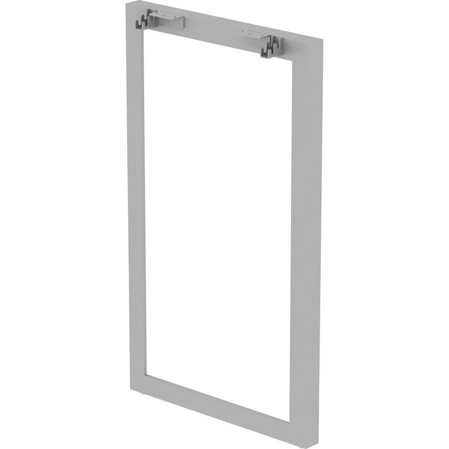 Lorell Relevance Standing-Height Side Leg Frame - 23.3" x 40.4" - Finish: Silver