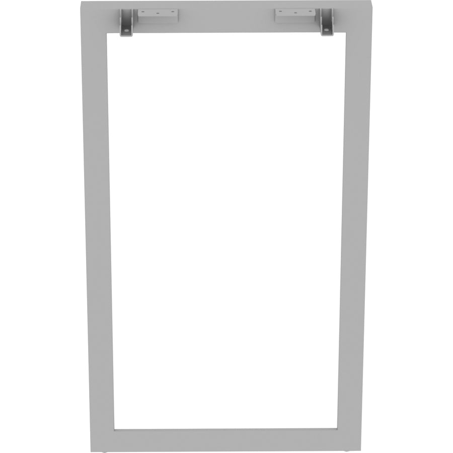 Lorell Relevance Standing-Height Side Leg Frame - 23.3" x 40.4" - Finish: Silver