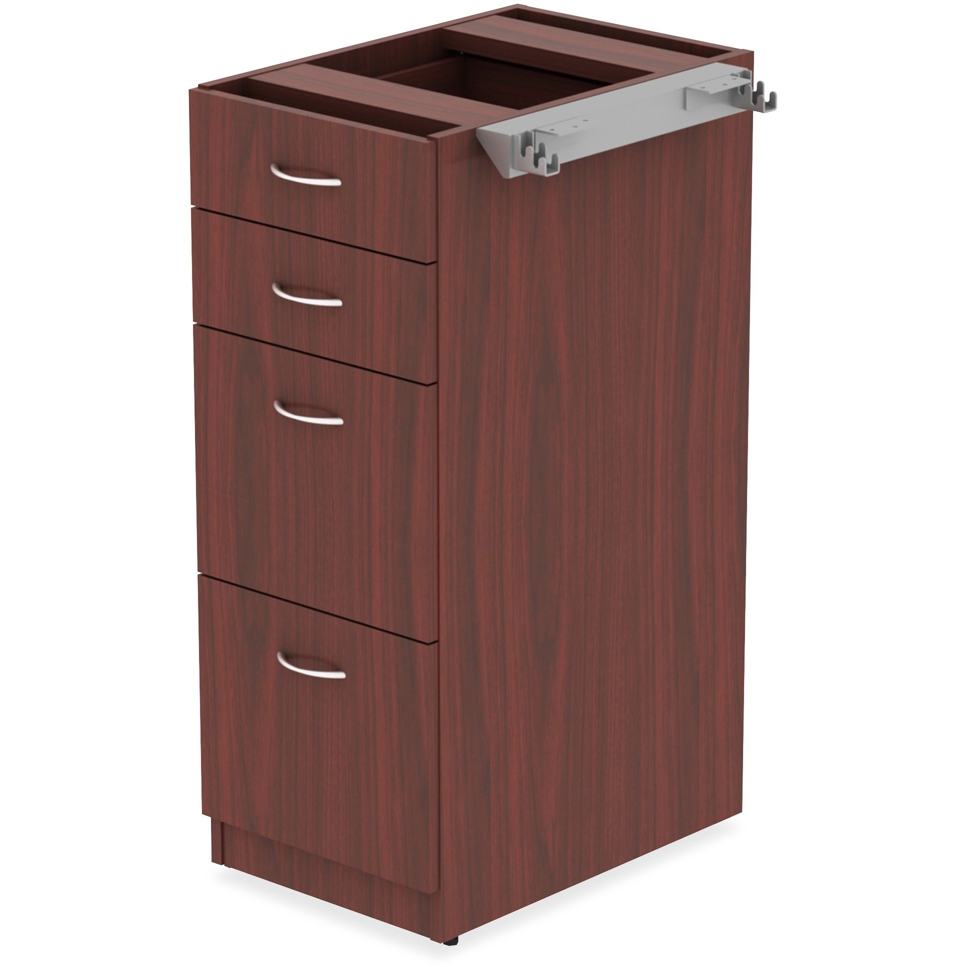 lorell-relevance-series-4-drawer-file-cabinet-155-x-236404-4-x-file-box-drawers-finish-mahogany-laminate_llr16210 - 3