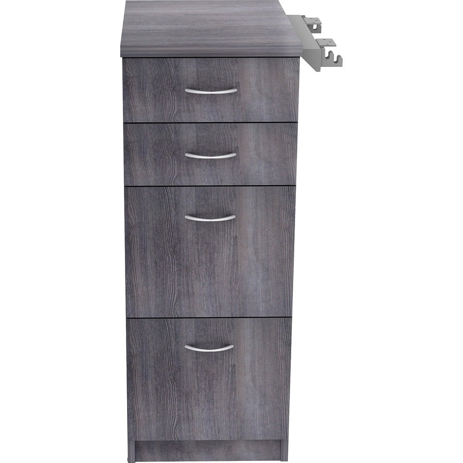 Lorell Relevance Series 4-Drawer File Cabinet - 15.5" x 23.6"40.4" - 4 x File, Box Drawer(s) - Finish: Charcoal, Laminate