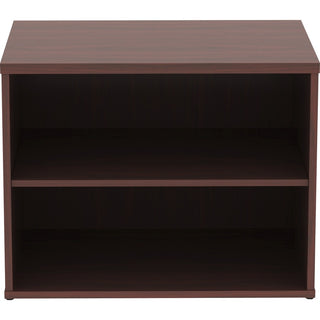 Lorell Relevance Series Storage Cabinet Credenza w/No Doors - 29.5" x 22"23.1" - 2 Shelve(s) - Finish: Mahogany, Laminate