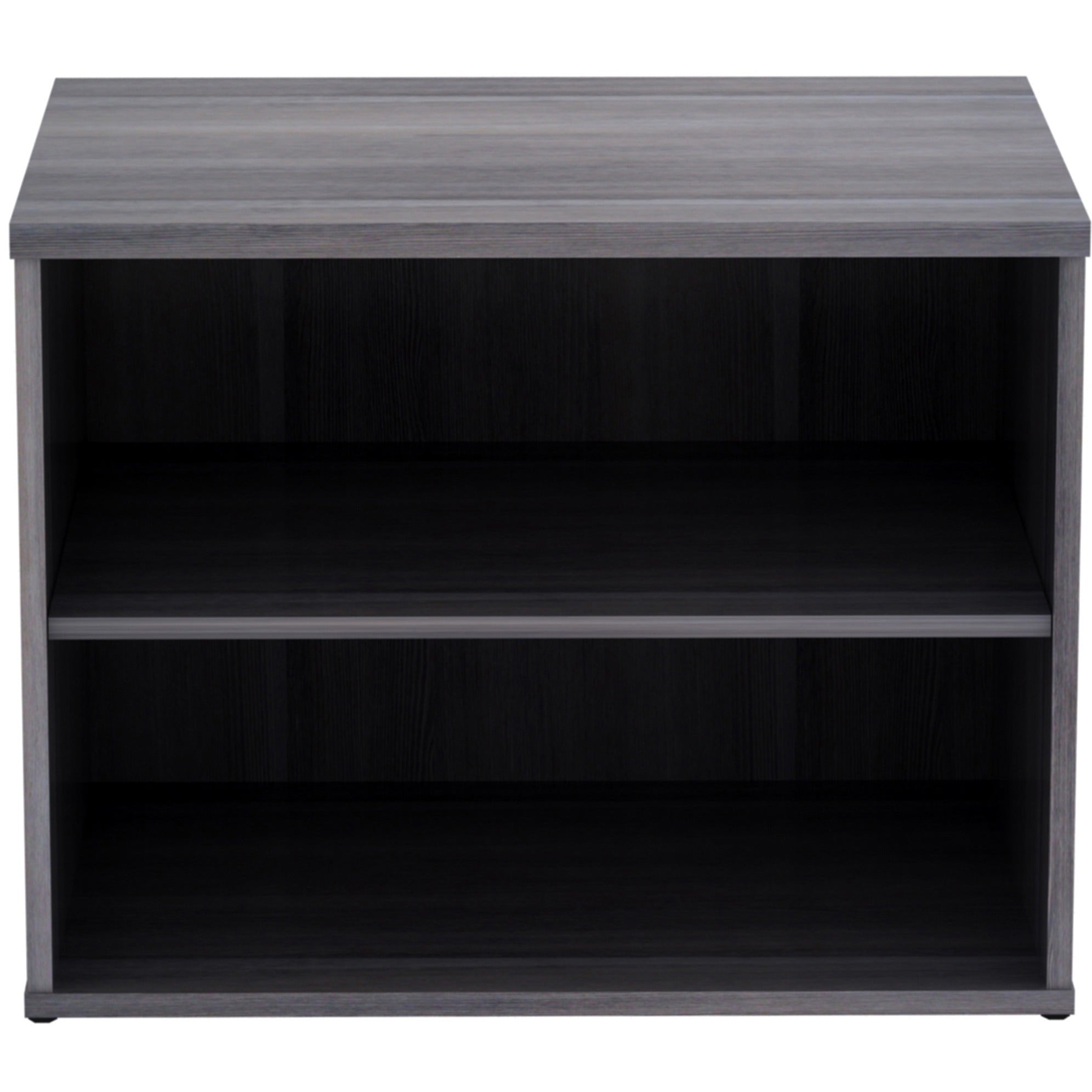 lorell-relevance-series-storage-cabinet-credenza-w-no-doors-295-x-22231-2-shelves-finish-weathered-charcoal-laminate_llr16215 - 2