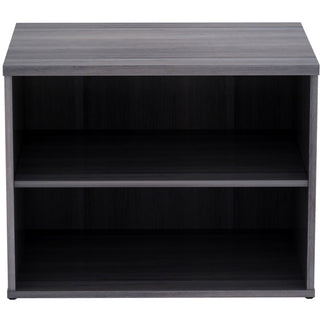 Lorell Relevance Series Storage Cabinet Credenza w/No Doors - 29.5" x 22"23.1" - 2 Shelve(s) - Finish: Weathered Charcoal, Laminate