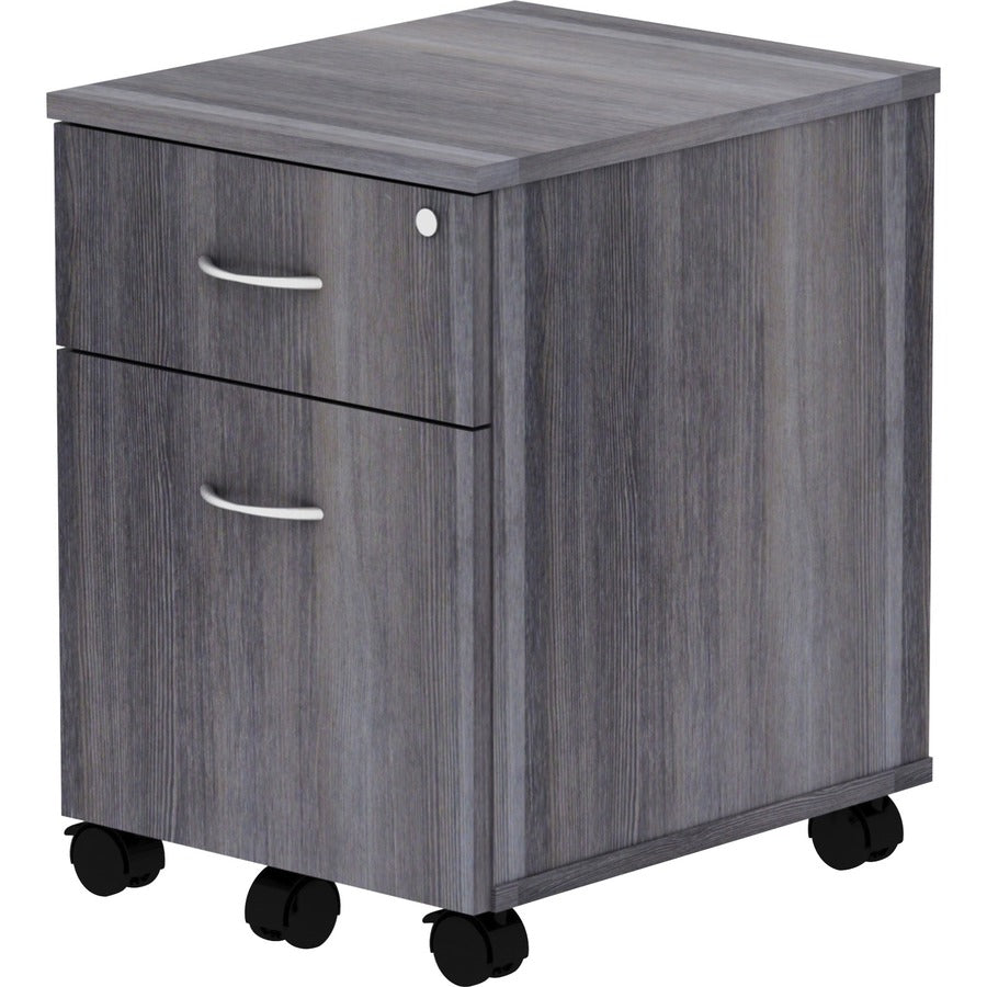 Lorell Relevance Series 2-Drawer File Cabinet - 15.8" x 19.9"22.9" - 2 x File, Box Drawer(s) - Finish: Weathered Charcoal, Laminate