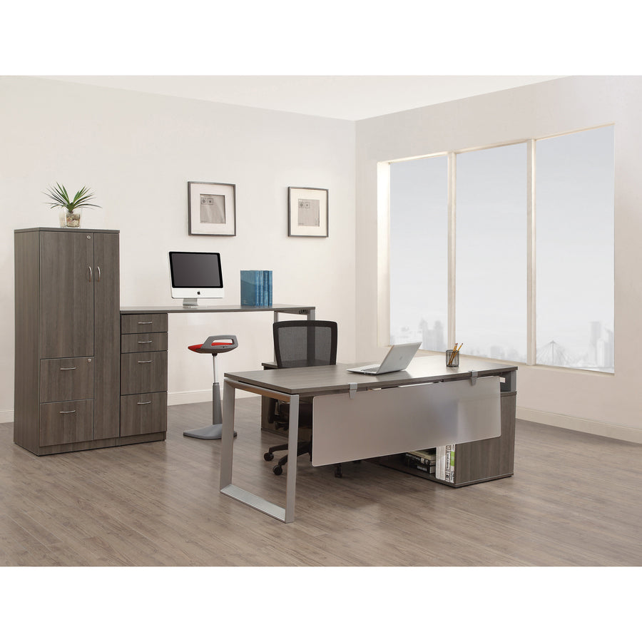 lorell-relevance-series-freestanding-hutch-59-x-1536-3-shelves-finish-charcoal-laminate_llr16219 - 4